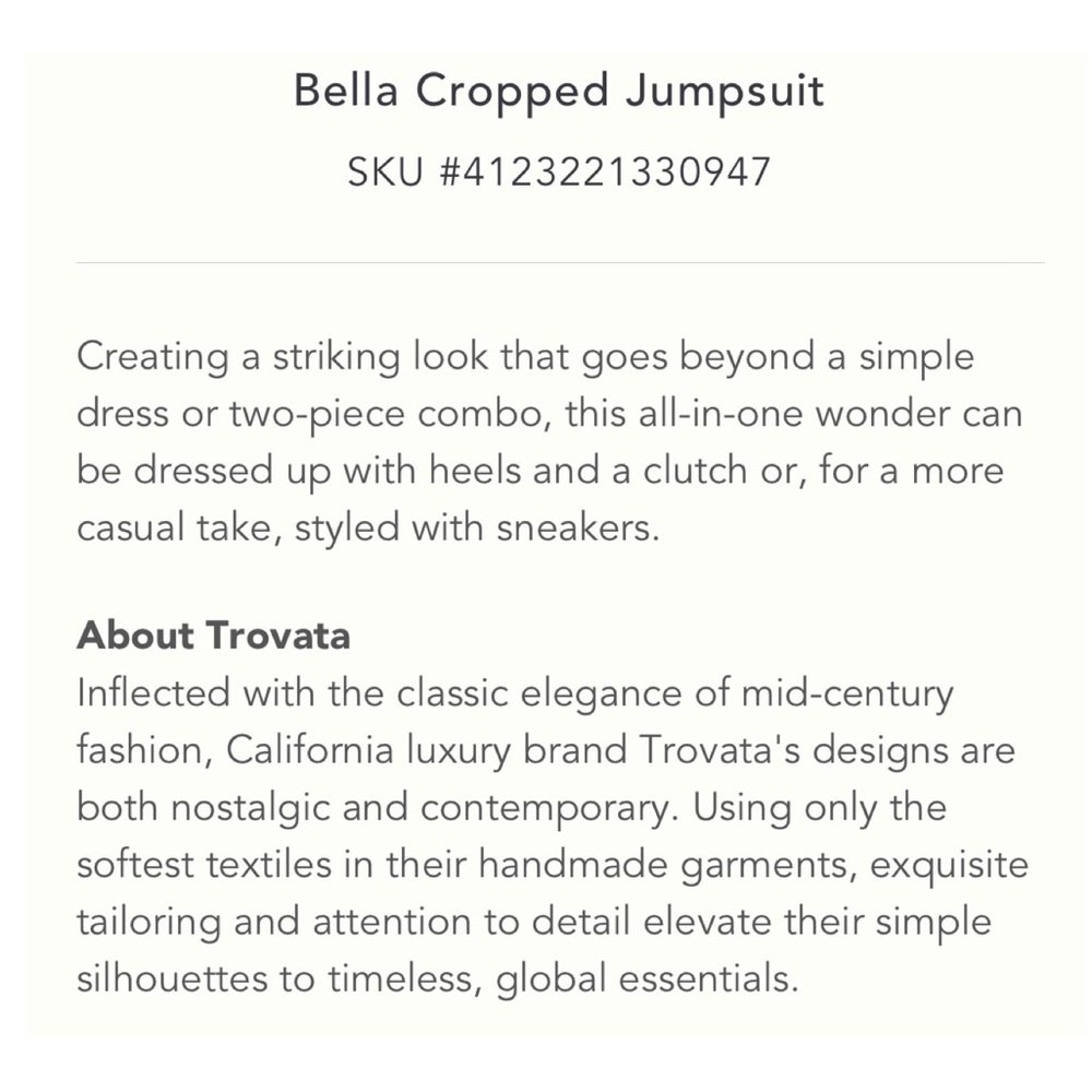 HTF NWT ANTHROPOLOGIE Bella Jumpsuit - Picture 8 of 8